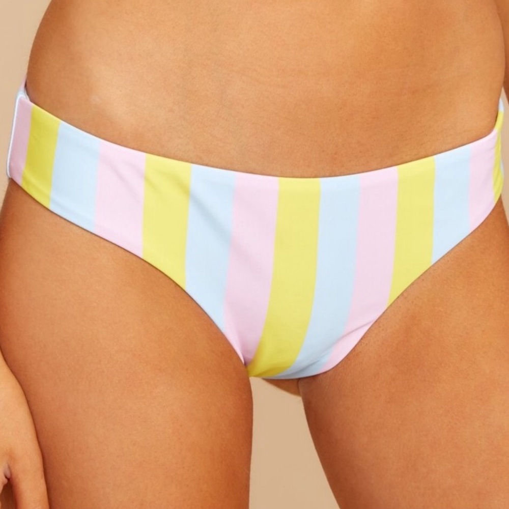 Striped Pastel Bikini Bottom